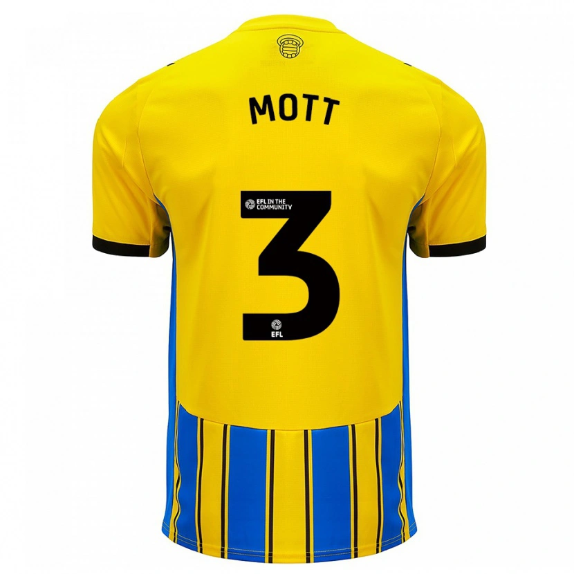 Danxen Donna Maglia Millicent Mott #3 Blu Giallo Kit Gara Away 2025/26 Maglietta