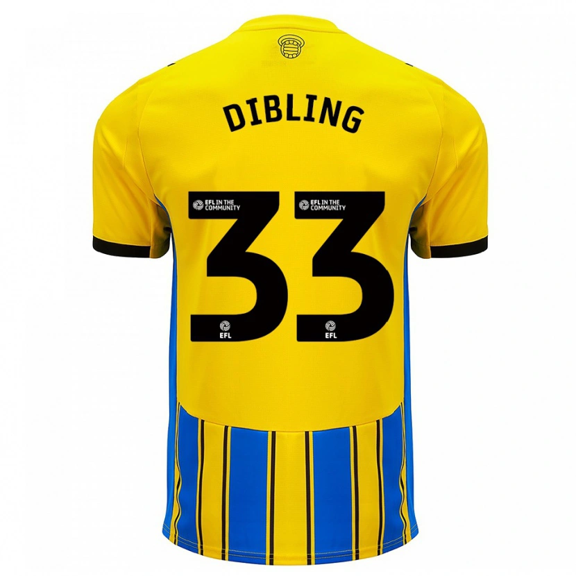 Danxen Donna Maglia Tyler Dibling #33 Blu Giallo Kit Gara Away 2025/26 Maglietta