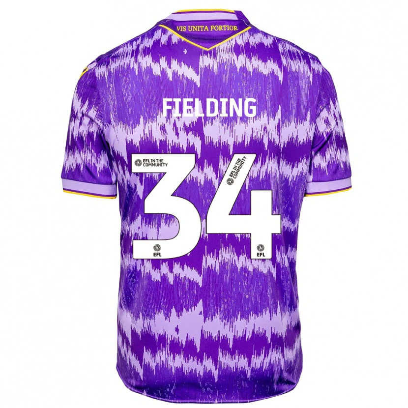 Danxen Donna Maglia Frank Fielding #34 Viola Giallo Kit Gara Away 2025/26 Maglietta