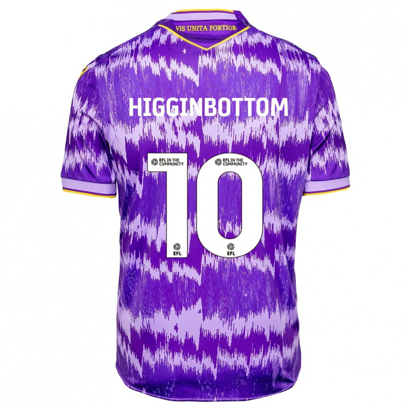 Danxen Donna Maglia Alice Higginbottom #10 Viola Giallo Kit Gara Away 2025/26 Maglietta