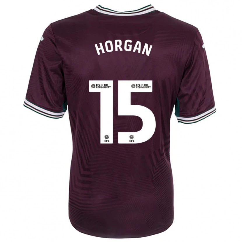 Danxen Donna Maglia Gwenan Horgan #15 Rosso Ruggine Bianco Kit Gara Away 2025/26 Maglietta
