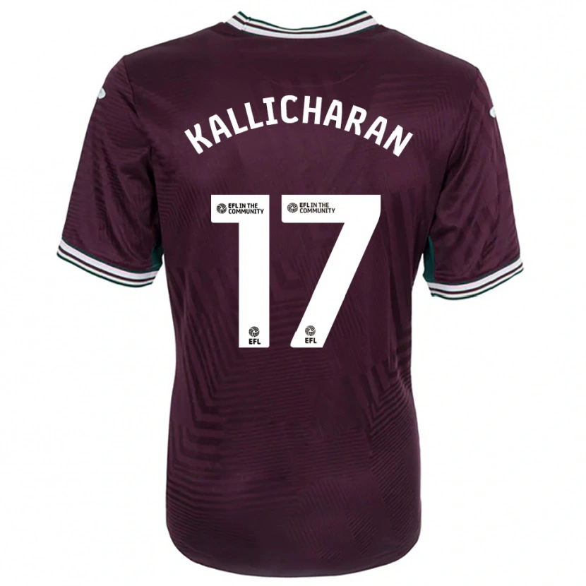 Danxen Donna Maglia Josiah Kallicharan #17 Rosso Ruggine Bianco Kit Gara Away 2025/26 Maglietta