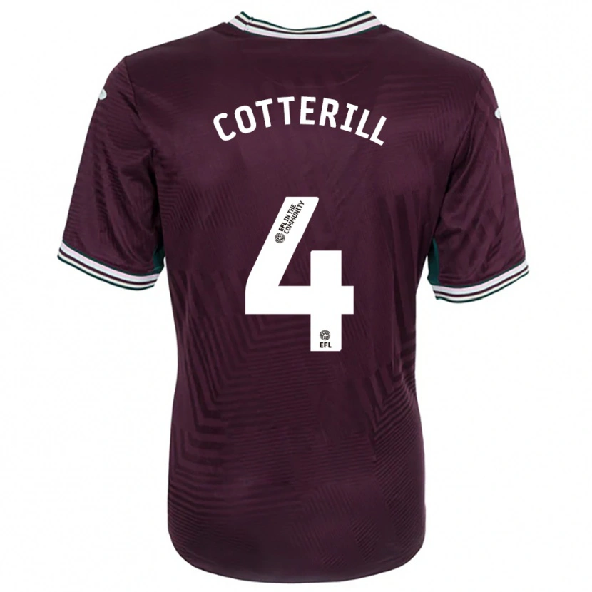 Danxen Donna Maglia Joel Cotterill #4 Rosso Ruggine Bianco Kit Gara Away 2025/26 Maglietta