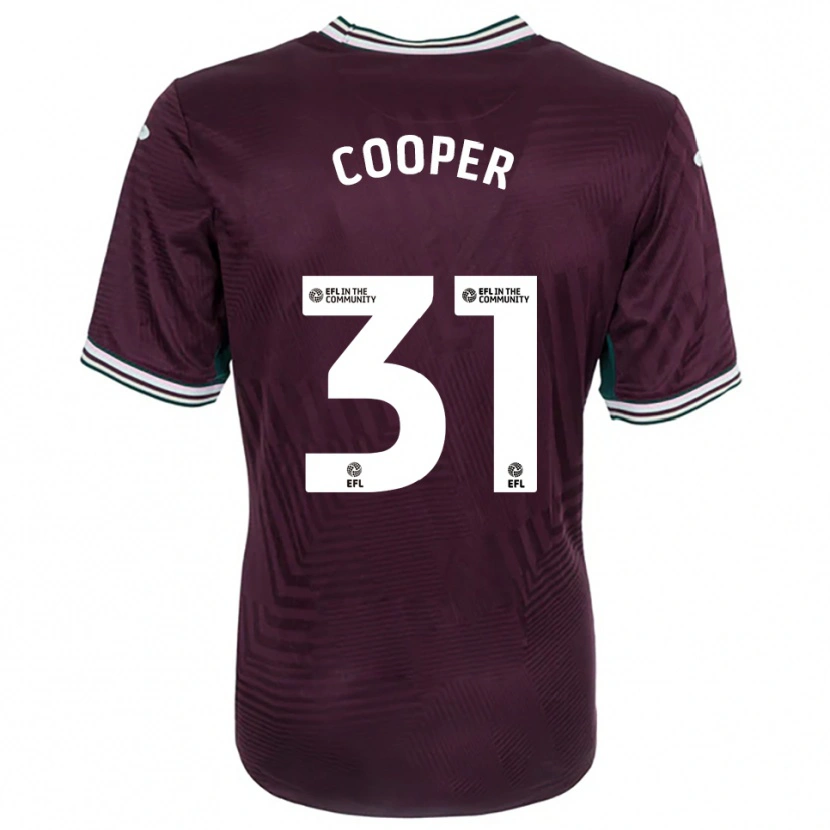 Danxen Donna Maglia Oliver Cooper #31 Rosso Ruggine Bianco Kit Gara Away 2025/26 Maglietta