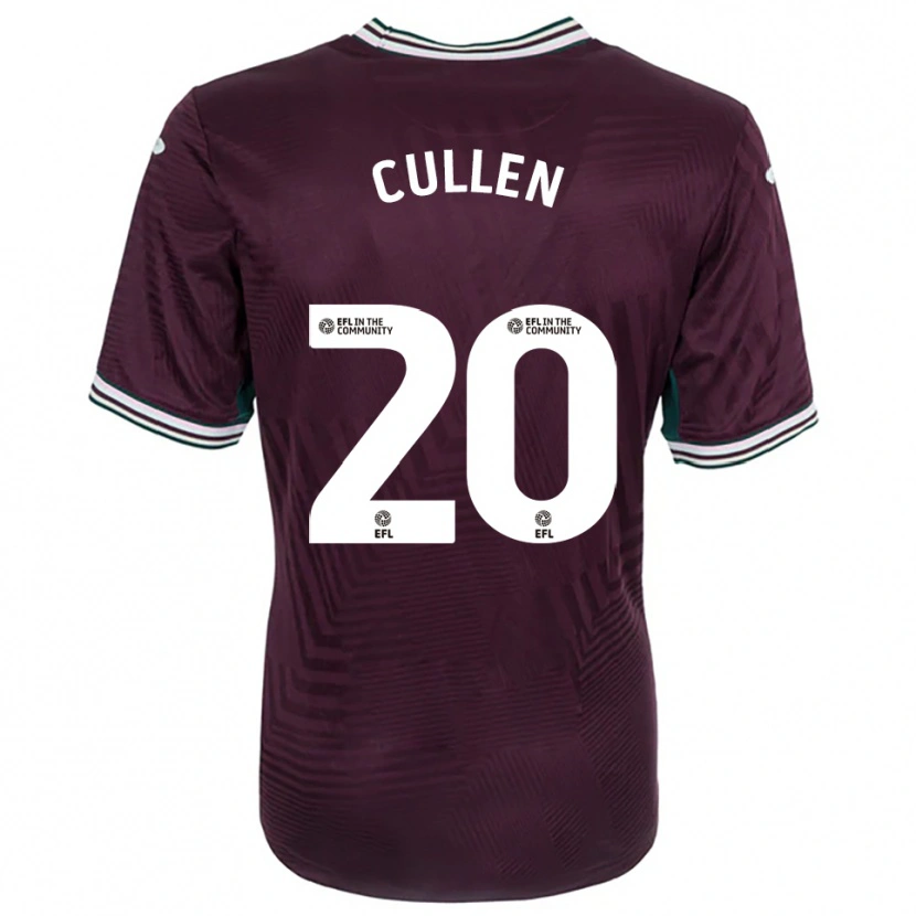 Danxen Donna Maglia Liam Cullen #20 Rosso Ruggine Bianco Kit Gara Away 2025/26 Maglietta