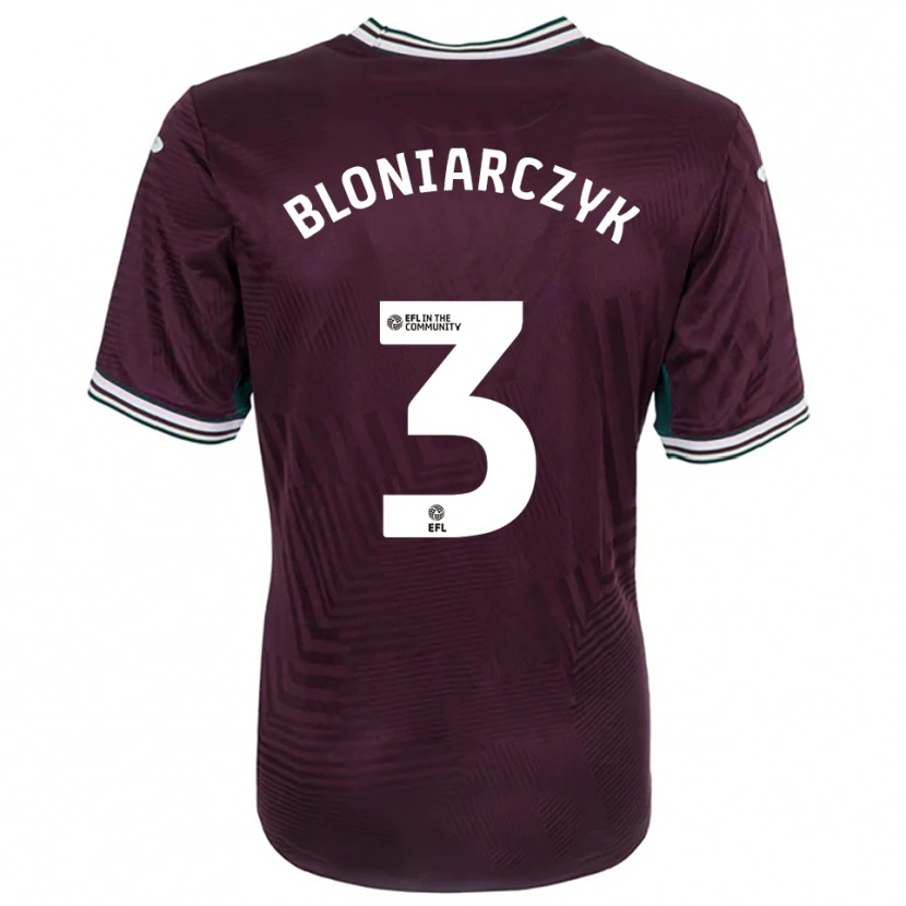 Danxen Donna Maglia Kaven Bloniarczyk #3 Rosso Ruggine Bianco Kit Gara Away 2025/26 Maglietta