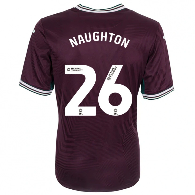 Danxen Donna Maglia Kyle Naughton #26 Rosso Ruggine Bianco Kit Gara Away 2025/26 Maglietta