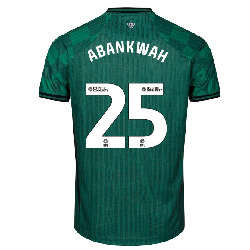 Danxen Donna Maglia James Abankwah #25 Verde Nero Kit Gara Away 2025/26 Maglietta