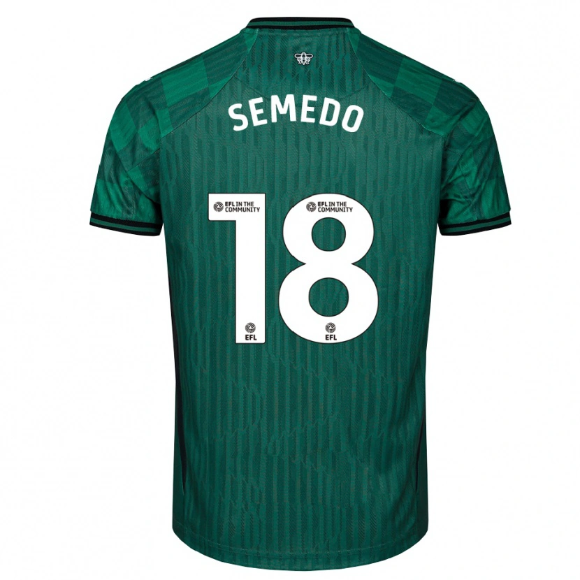 Danxen Donna Maglia Vivaldo Semedo #18 Verde Nero Kit Gara Away 2025/26 Maglietta