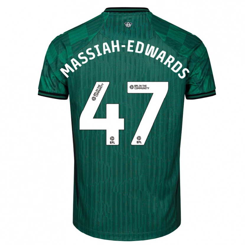 Danxen Donna Maglia Zavier Massiah-Edwards #47 Verde Nero Kit Gara Away 2025/26 Maglietta