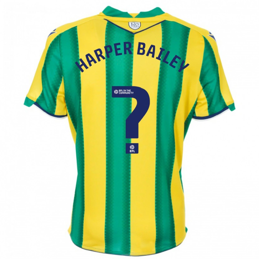 Danxen Donna Maglia Aaron Harper-Bailey #0 Giallo Verde Kit Gara Away 2025/26 Maglietta