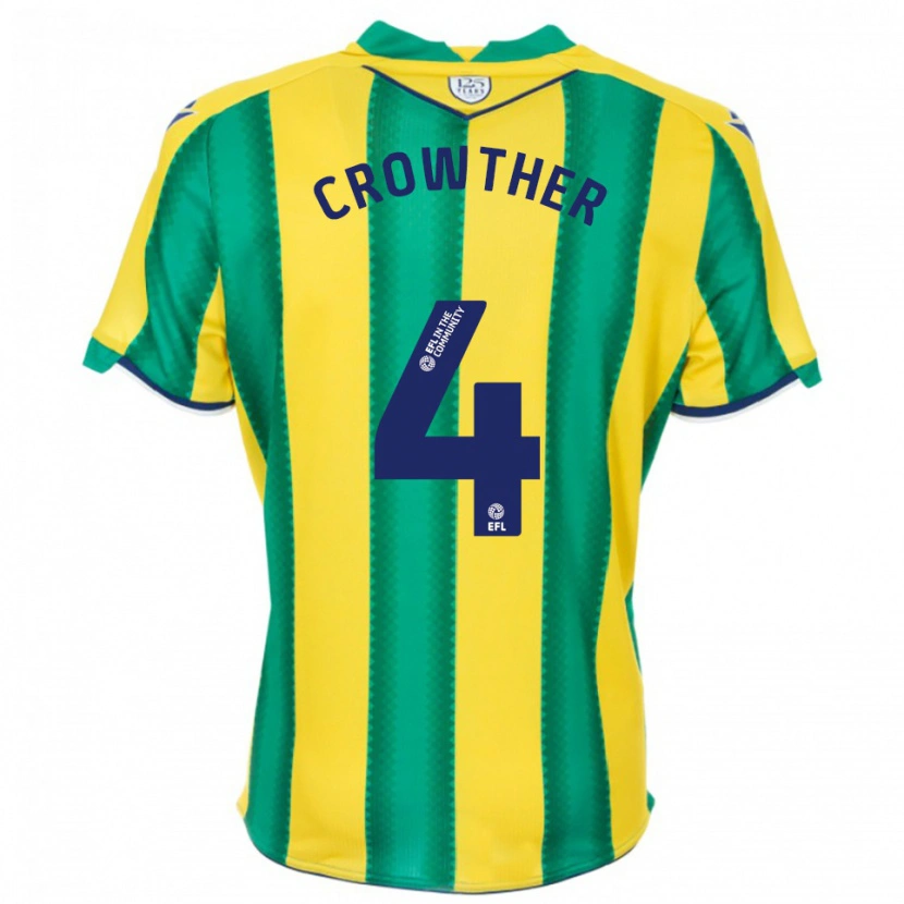 Danxen Donna Maglia Matthew Crowther #4 Giallo Verde Kit Gara Away 2025/26 Maglietta