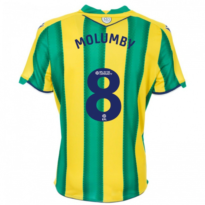 Danxen Donna Maglia Jayson Molumby #8 Giallo Verde Kit Gara Away 2025/26 Maglietta
