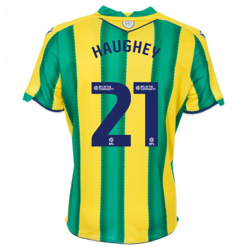 Danxen Donna Maglia Ella Haughey #21 Giallo Verde Kit Gara Away 2025/26 Maglietta