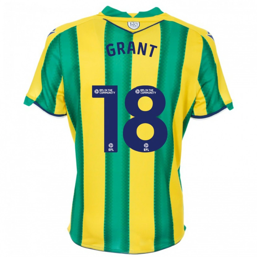 Danxen Donna Maglia Karlan Grant #18 Giallo Verde Kit Gara Away 2025/26 Maglietta