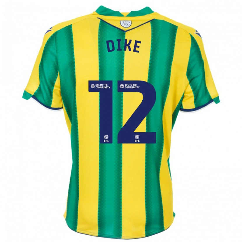 Danxen Donna Maglia Daryl Dike #12 Giallo Verde Kit Gara Away 2025/26 Maglietta