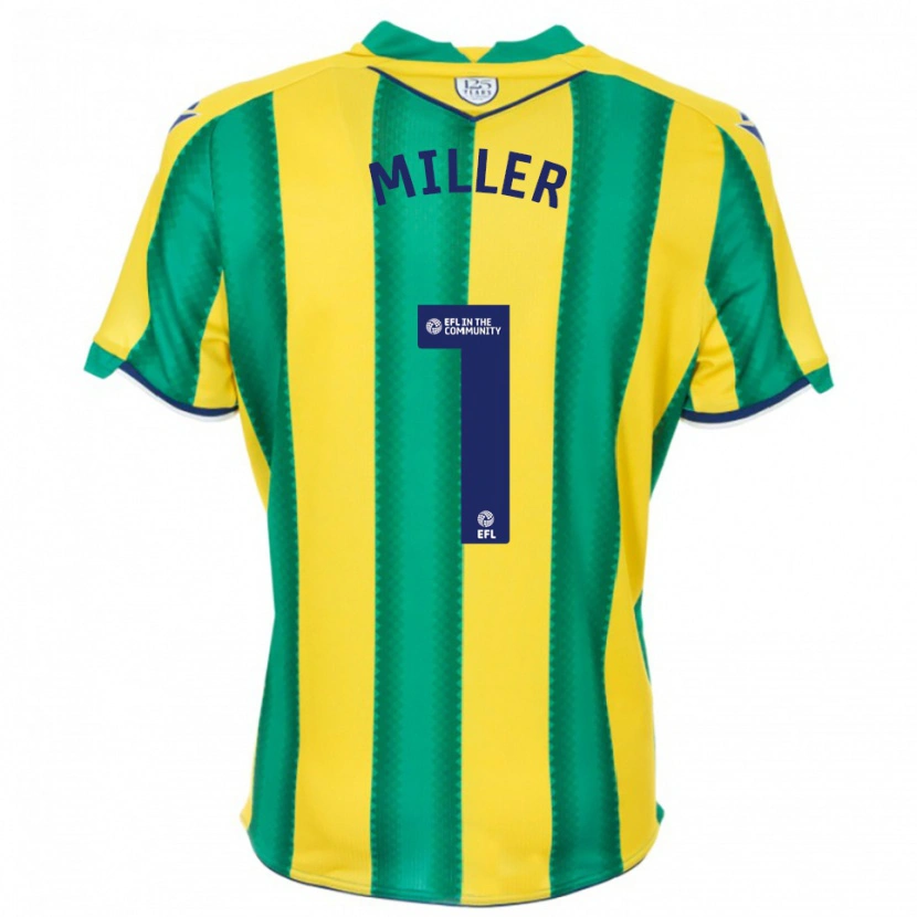 Danxen Donna Maglia Anna Miller #1 Giallo Verde Kit Gara Away 2025/26 Maglietta