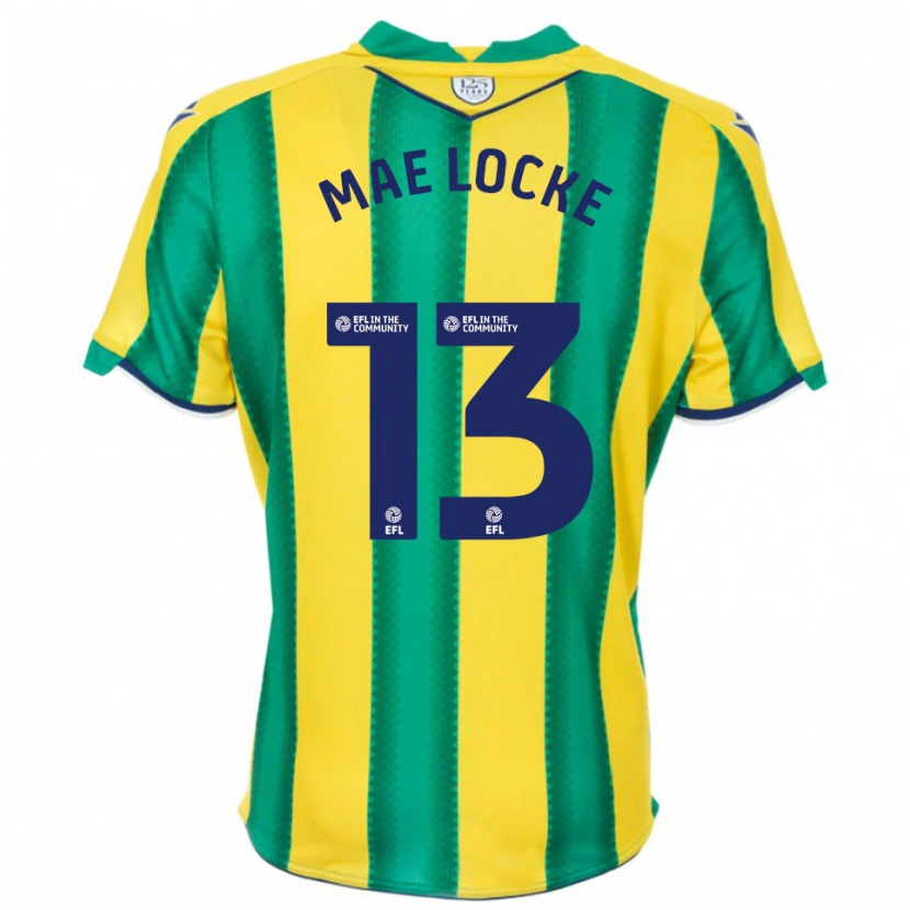 Danxen Donna Maglia Ellie Mae Locke #13 Giallo Verde Kit Gara Away 2025/26 Maglietta
