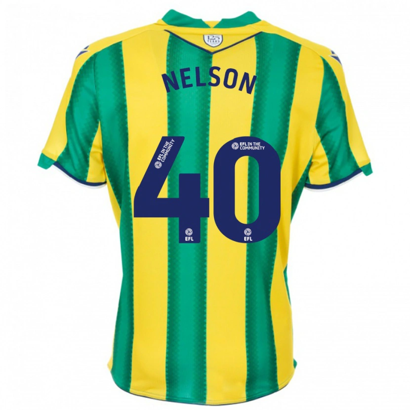 Danxen Donna Maglia Deago Nelson #40 Giallo Verde Kit Gara Away 2025/26 Maglietta