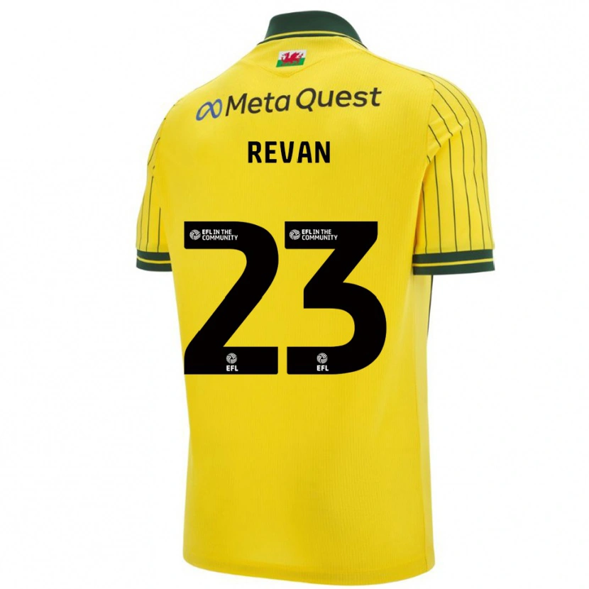 Danxen Donna Maglia Sebastian Revan #23 Giallo Verde Kit Gara Away 2025/26 Maglietta