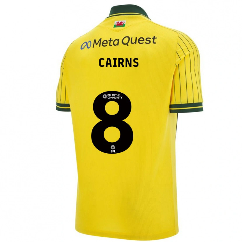 Danxen Donna Maglia Brooke Cairns #8 Giallo Verde Kit Gara Away 2025/26 Maglietta
