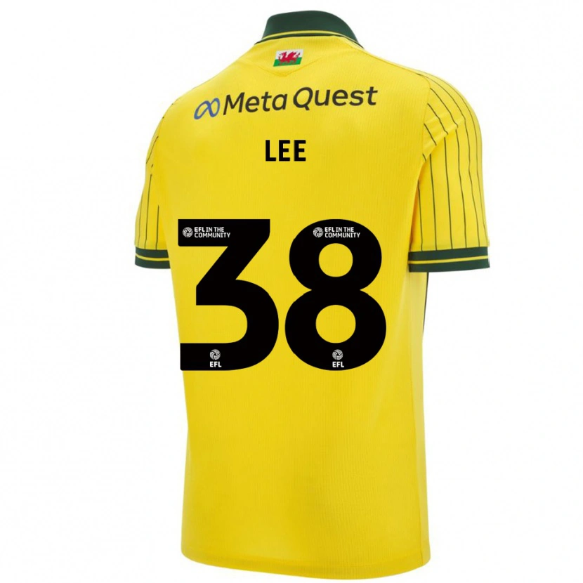 Danxen Donna Maglia Elliot Lee #38 Giallo Verde Kit Gara Away 2025/26 Maglietta