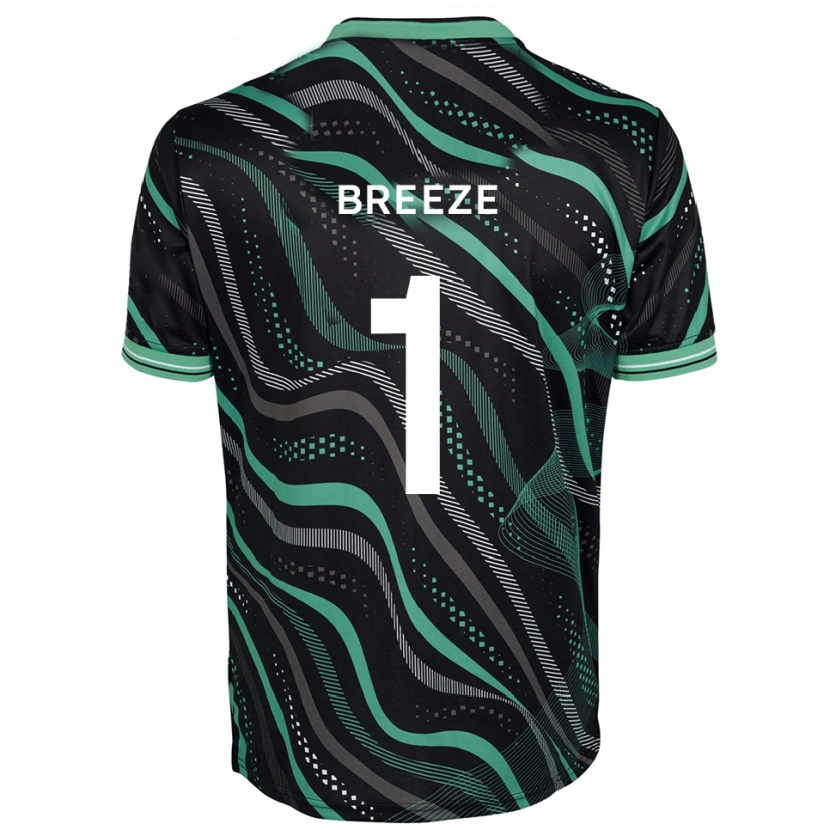 Danxen Donna Maglia Gabriel Breeze #1 Nero Verde Kit Gara Away 2025/26 Maglietta