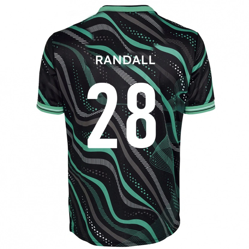 Danxen Donna Maglia Thomas Randall #28 Nero Verde Kit Gara Away 2025/26 Maglietta