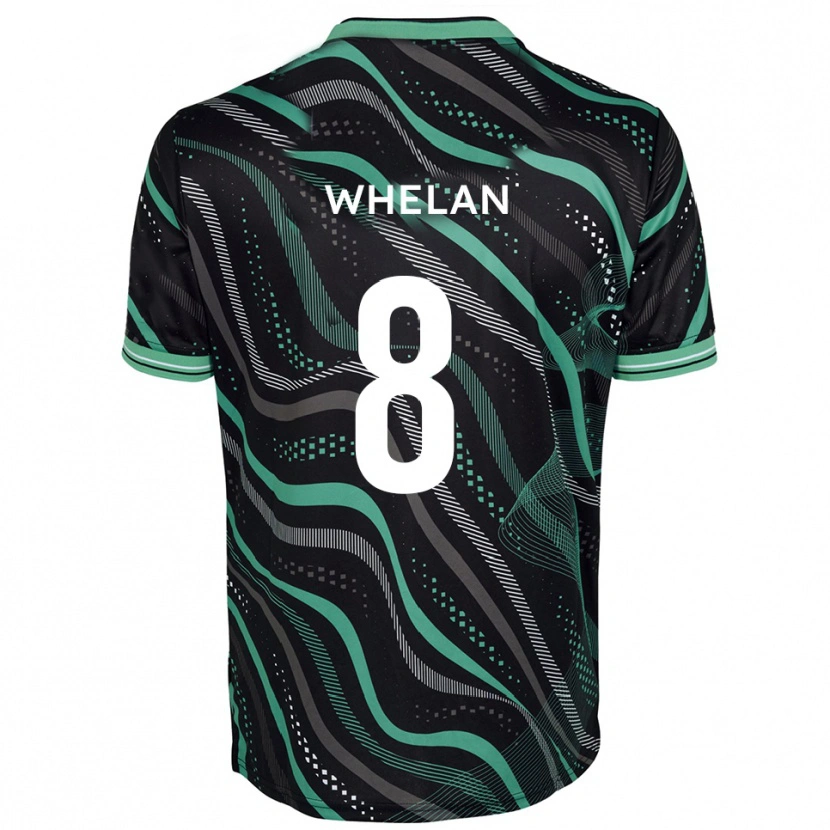 Danxen Donna Maglia Callum Whelan #8 Nero Verde Kit Gara Away 2025/26 Maglietta