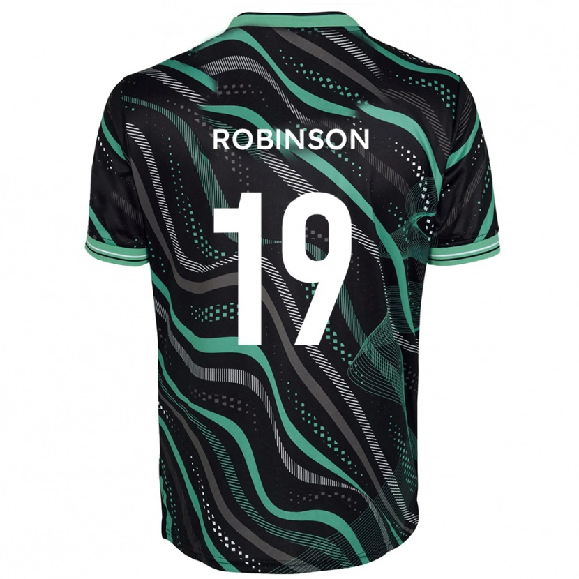 Danxen Donna Maglia Jack Robinson #19 Nero Verde Kit Gara Away 2025/26 Maglietta