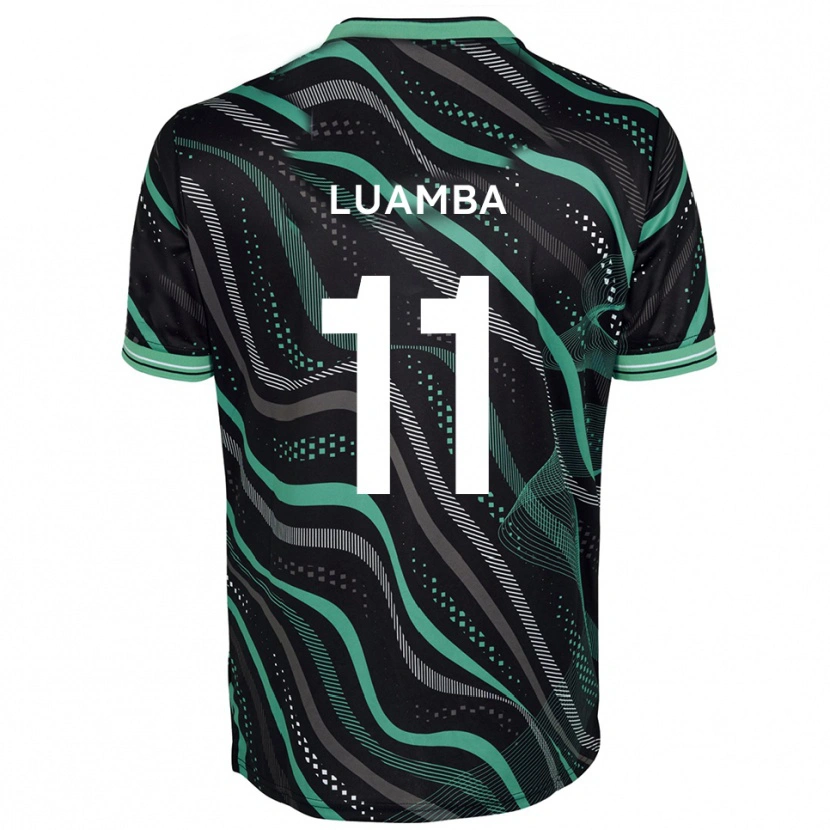 Danxen Donna Maglia Junior Luamba #11 Nero Verde Kit Gara Away 2025/26 Maglietta