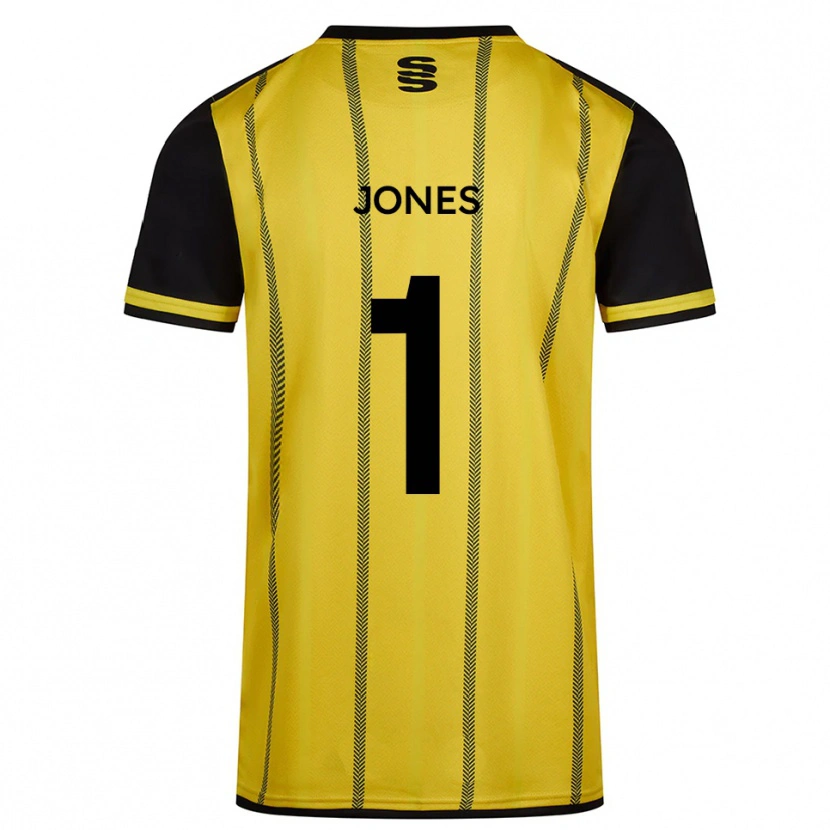 Danxen Donna Maglia Zac Jones #1 Giallo Nero Kit Gara Away 2025/26 Maglietta
