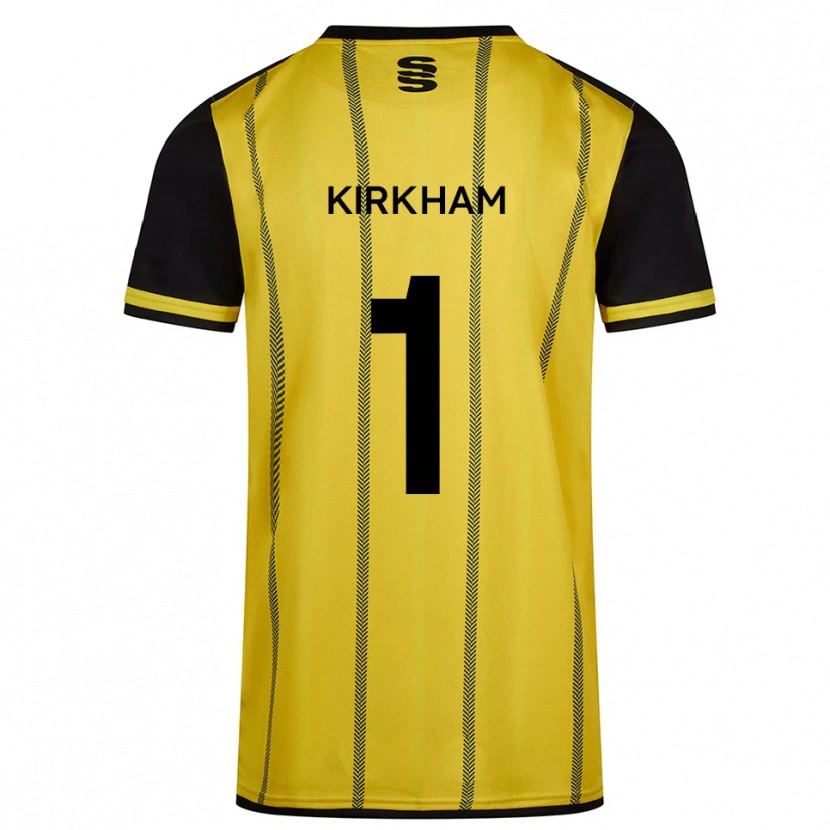 Danxen Donna Maglia Skye Kirkham #1 Giallo Nero Kit Gara Away 2025/26 Maglietta