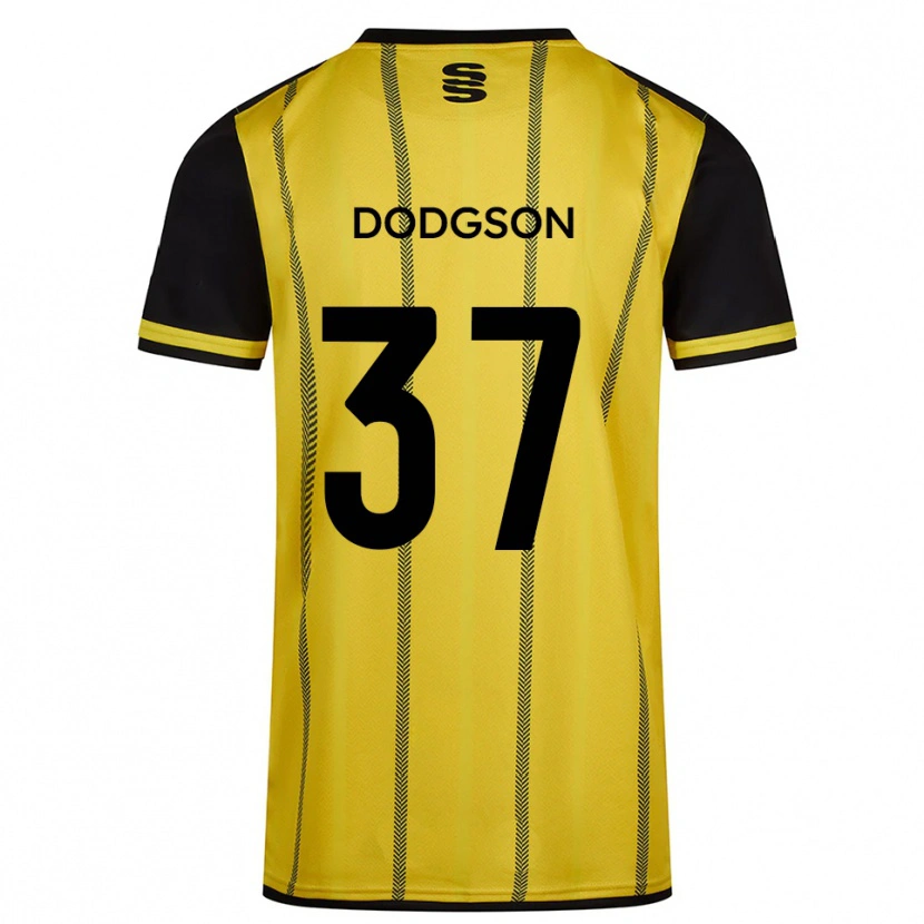 Danxen Donna Maglia Ewan Dodgson #37 Giallo Nero Kit Gara Away 2025/26 Maglietta