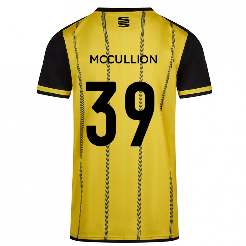 Danxen Donna Maglia Gerald Mccullion #39 Giallo Nero Kit Gara Away 2025/26 Maglietta