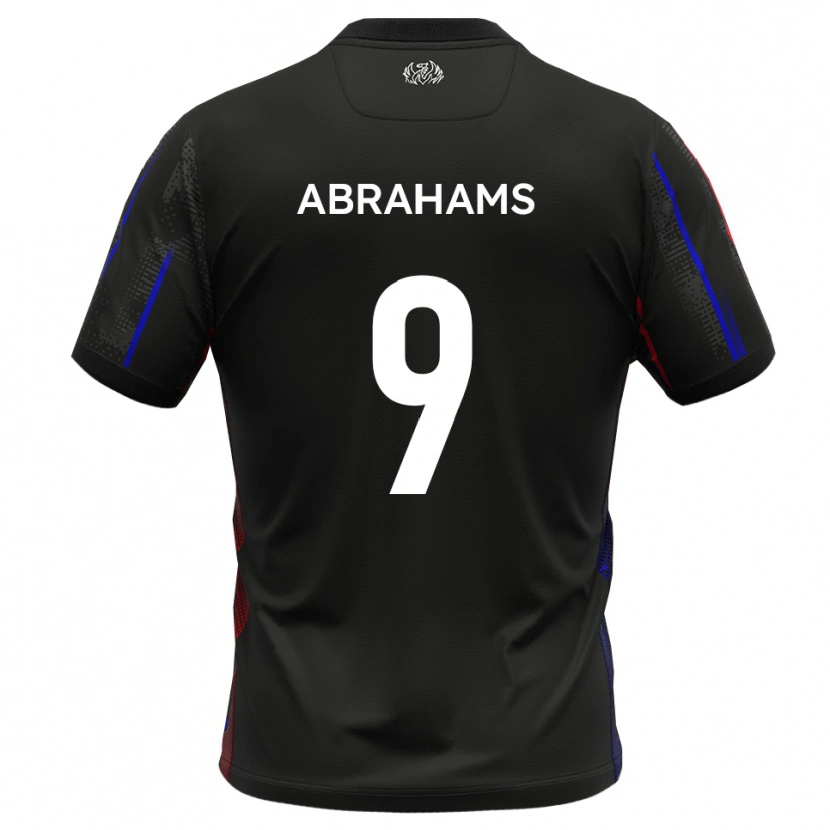 Danxen Donna Maglia Tristan Abrahams #9 Nero Rosso Kit Gara Away 2025/26 Maglietta