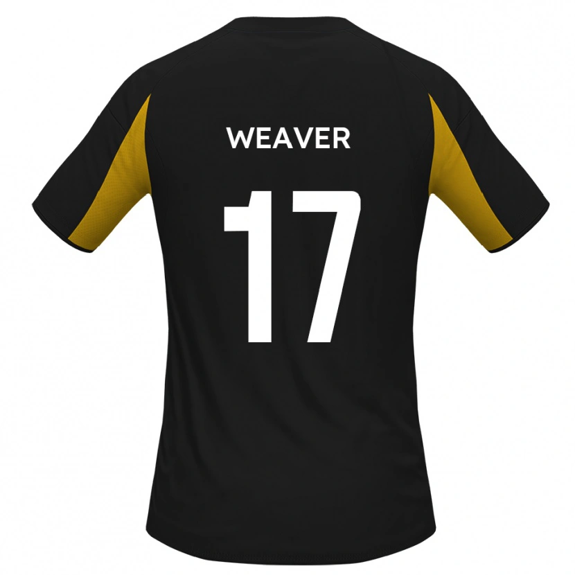 Danxen Donna Maglia Lucas Weaver #17 Nero Giallo Kit Gara Away 2025/26 Maglietta