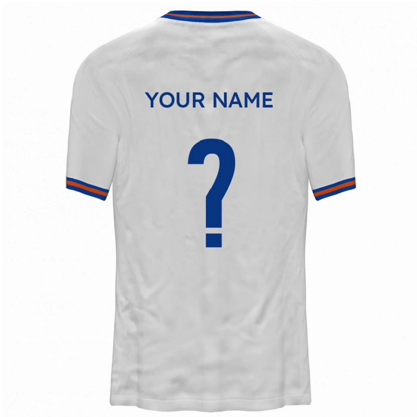 Danxen Donna Maglia Il Tuo Nome #0 Bianco Blu Kit Gara Away 2025/26 Maglietta