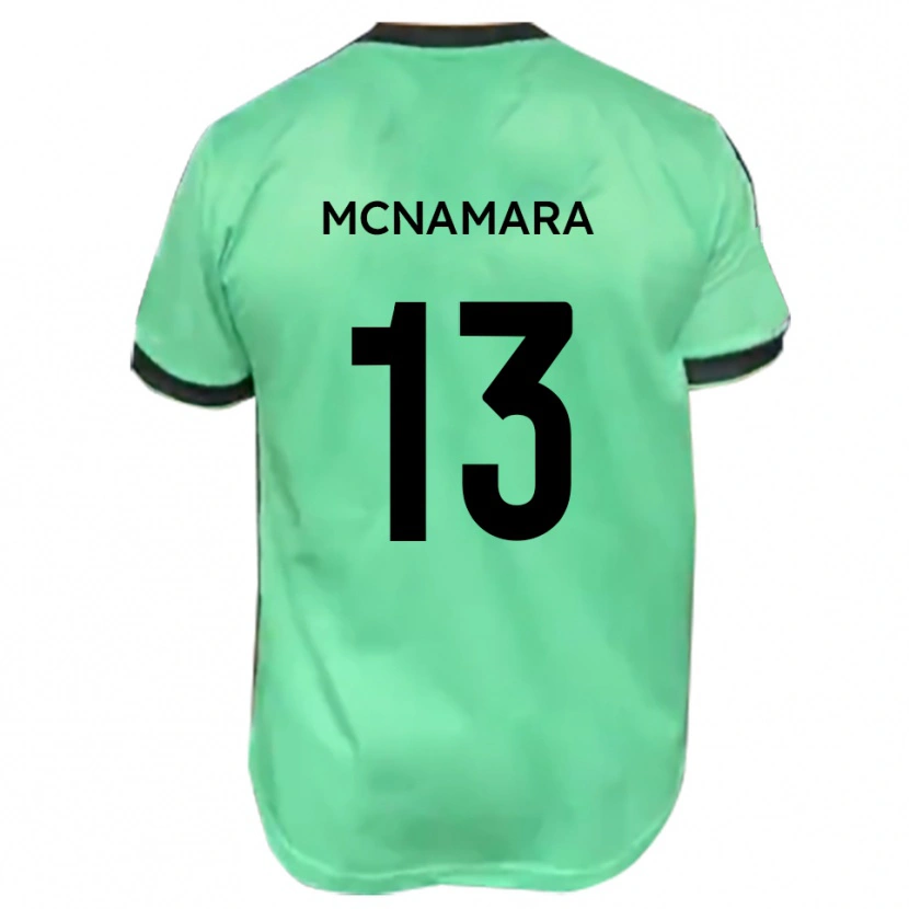 Danxen Donna Maglia Josh Mcnamara #13 Turchese Nero Kit Gara Away 2025/26 Maglietta