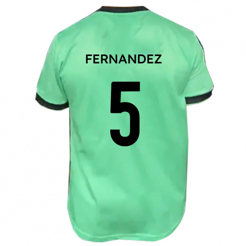 Danxen Donna Maglia Luis Fernandez #5 Turchese Nero Kit Gara Away 2025/26 Maglietta