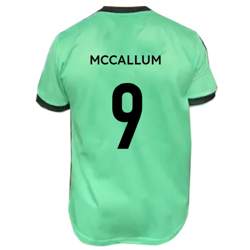 Danxen Donna Maglia Paul Mccallum #9 Turchese Nero Kit Gara Away 2025/26 Maglietta