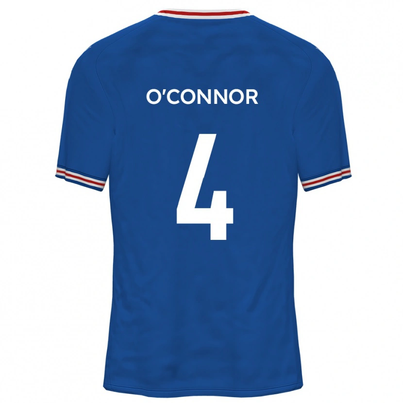 Danxen Donna Maglia Darragh O'connor #4 Blu Dodger Kit Gara Away 2025/26 Maglietta