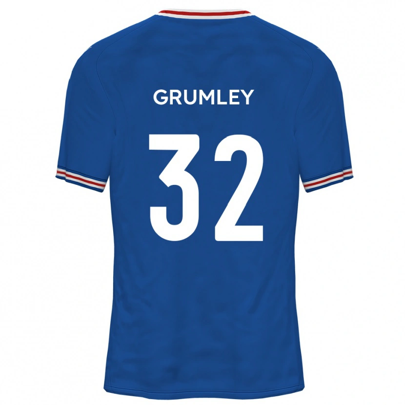 Danxen Donna Maglia George Grumley #32 Blu Dodger Kit Gara Away 2025/26 Maglietta