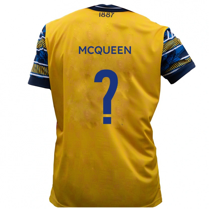 Danxen Donna Maglia Cameron Mcqueen #0 Giallo Nero Kit Gara Away 2025/26 Maglietta