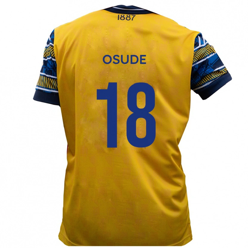 Danxen Donna Maglia Joshua Osude #18 Giallo Nero Kit Gara Away 2025/26 Maglietta