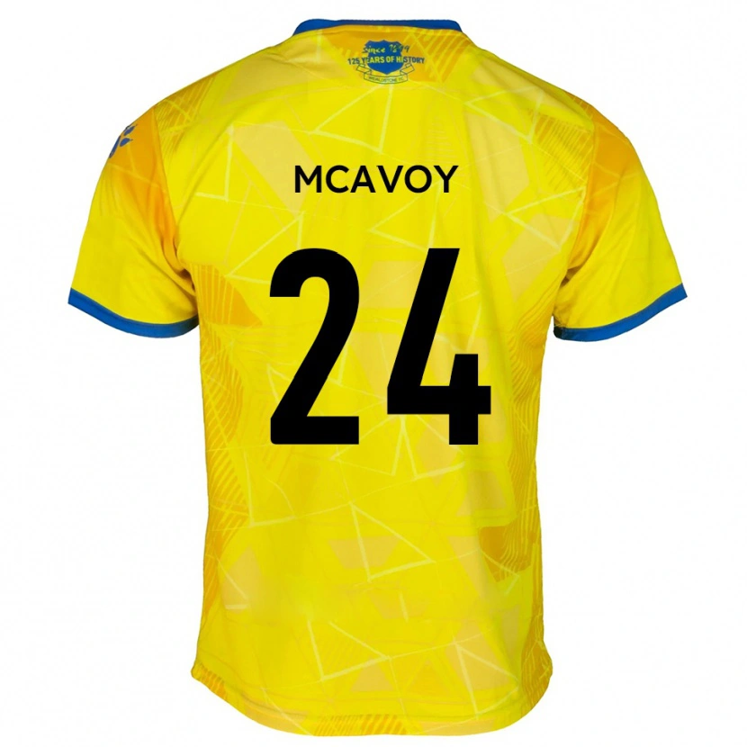 Danxen Donna Maglia Connor Mcavoy #24 Giallo Blu Kit Gara Away 2025/26 Maglietta