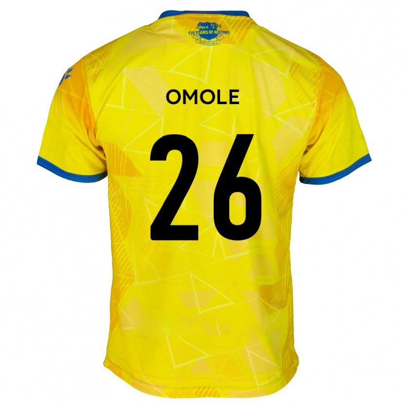 Danxen Donna Maglia Tobi Omole #26 Giallo Blu Kit Gara Away 2025/26 Maglietta