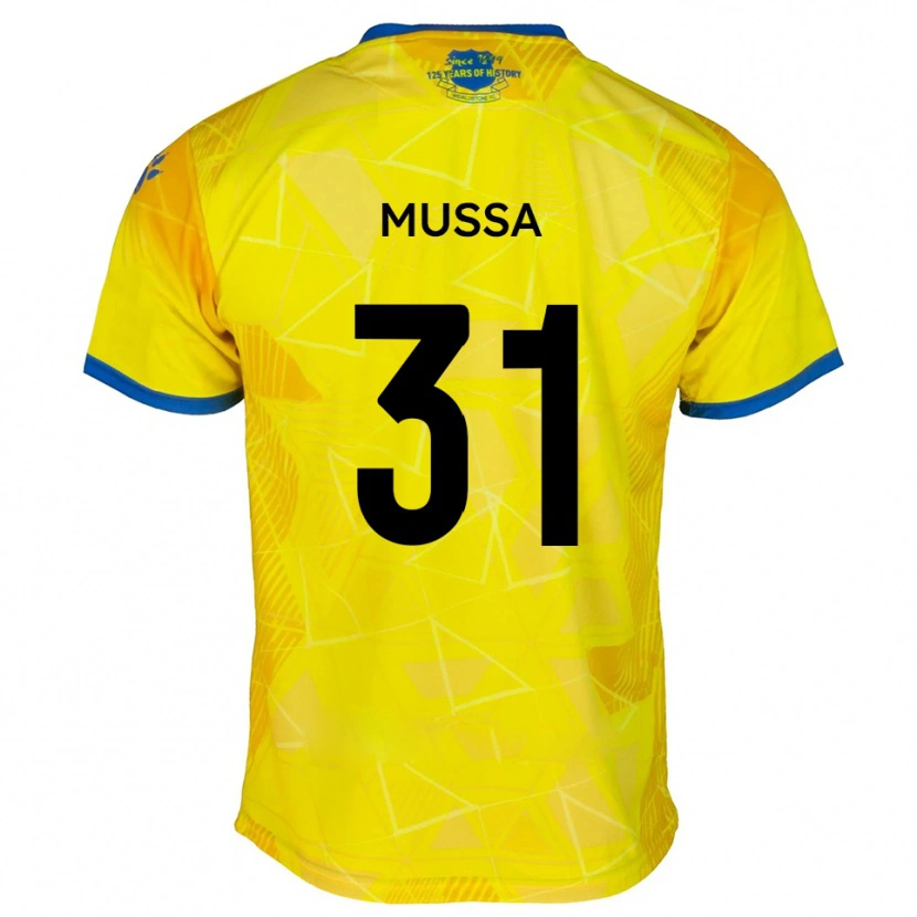 Danxen Donna Maglia Omar Mussa #31 Giallo Blu Kit Gara Away 2025/26 Maglietta