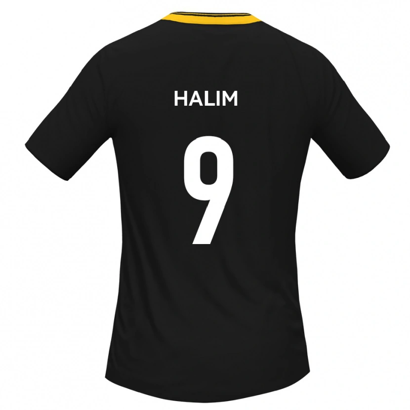 Danxen Donna Maglia Mehmet Halim #9 Nero Giallo Kit Gara Away 2025/26 Maglietta