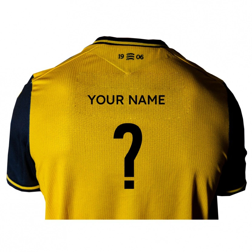 Danxen Donna Maglia Il Tuo Nome #0 Giallo Nero Kit Gara Away 2025/26 Maglietta
